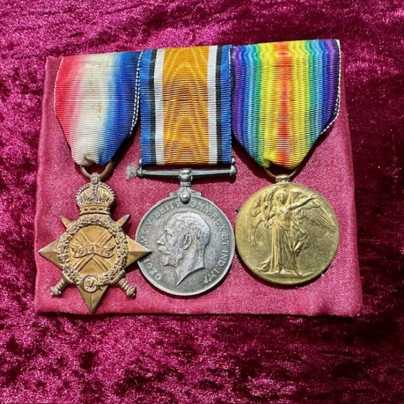 WW1 Devon Regiment Medal Trio